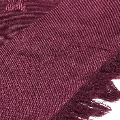 Louis Vuitton Shawl Monogram Wool Purple Scarf — view 8