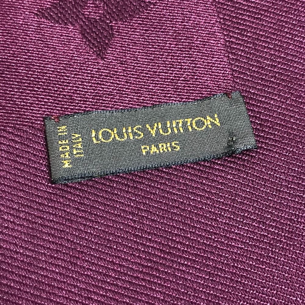 Louis Vuitton Shawl Monogram Wool Purple Scarf — view 6
