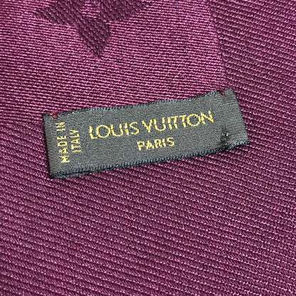 Louis Vuitton Shawl Monogram Wool Purple Scarf — view 6
