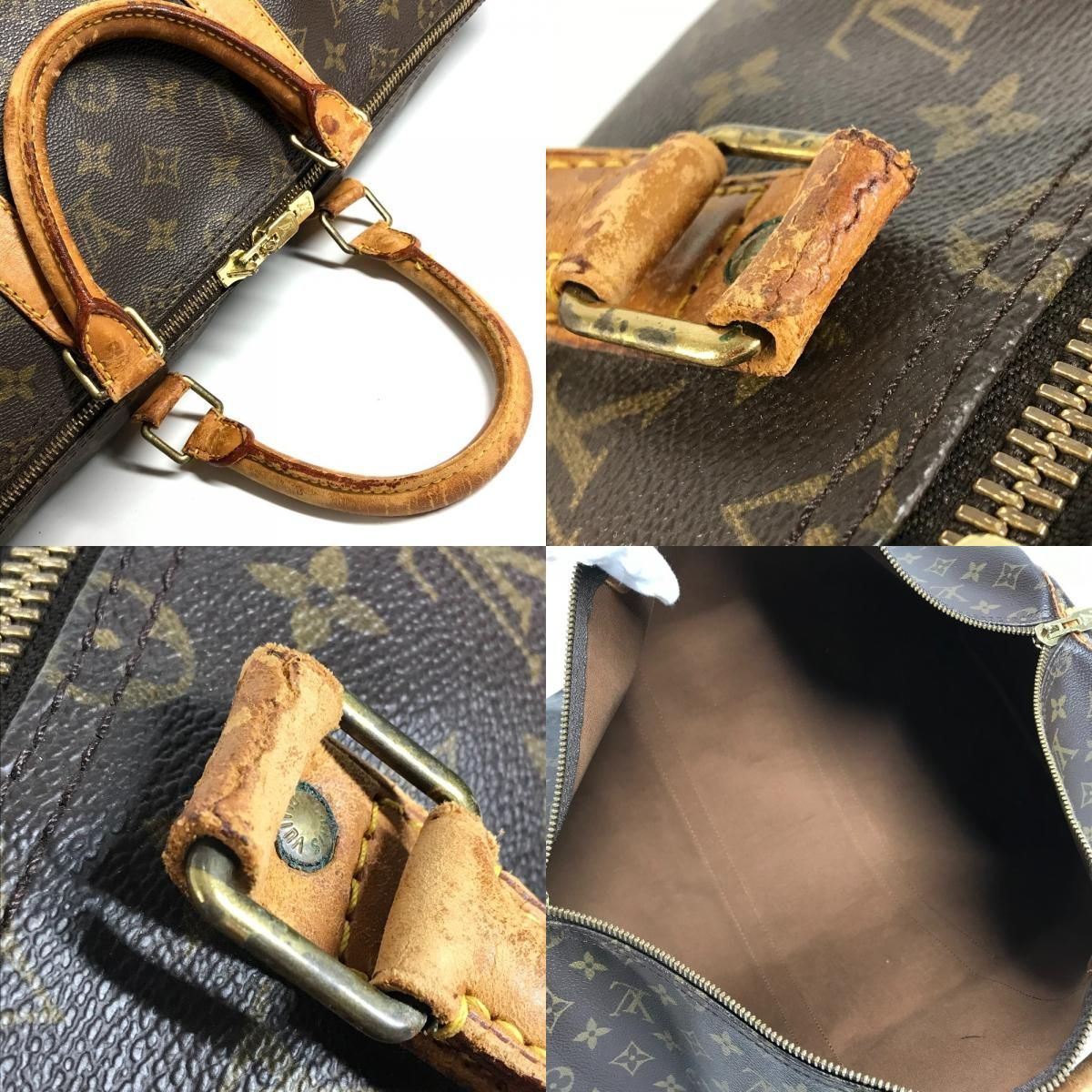 Louis Vuitton Boston Bag Keepall 50 Monogram Canvas Brown — view 8