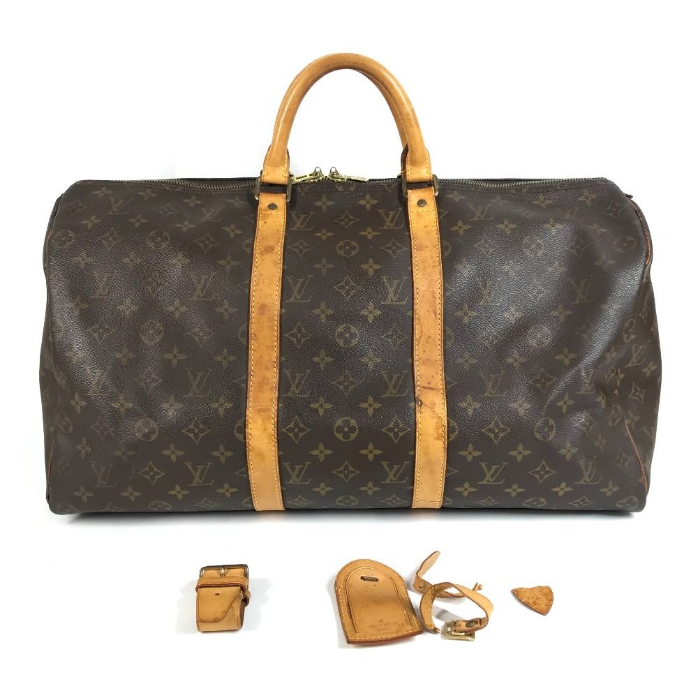 Louis Vuitton Boston Bag Keepall 50 Monogram Canvas Brown