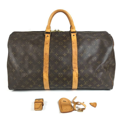 Louis Vuitton Boston Bag Keepall 50 Monogram Canvas Brown