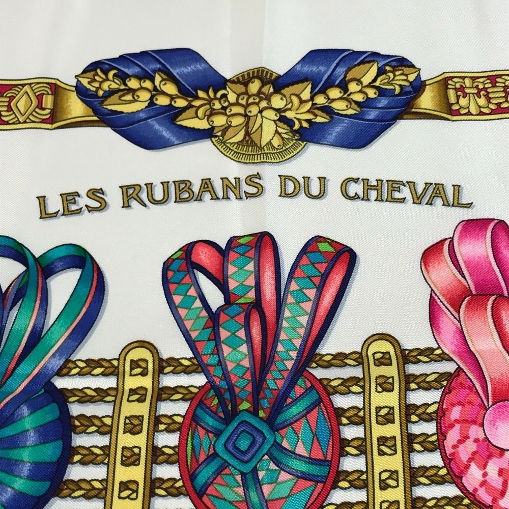 Hermes Scarf Carre 90 Silk White — view 2
