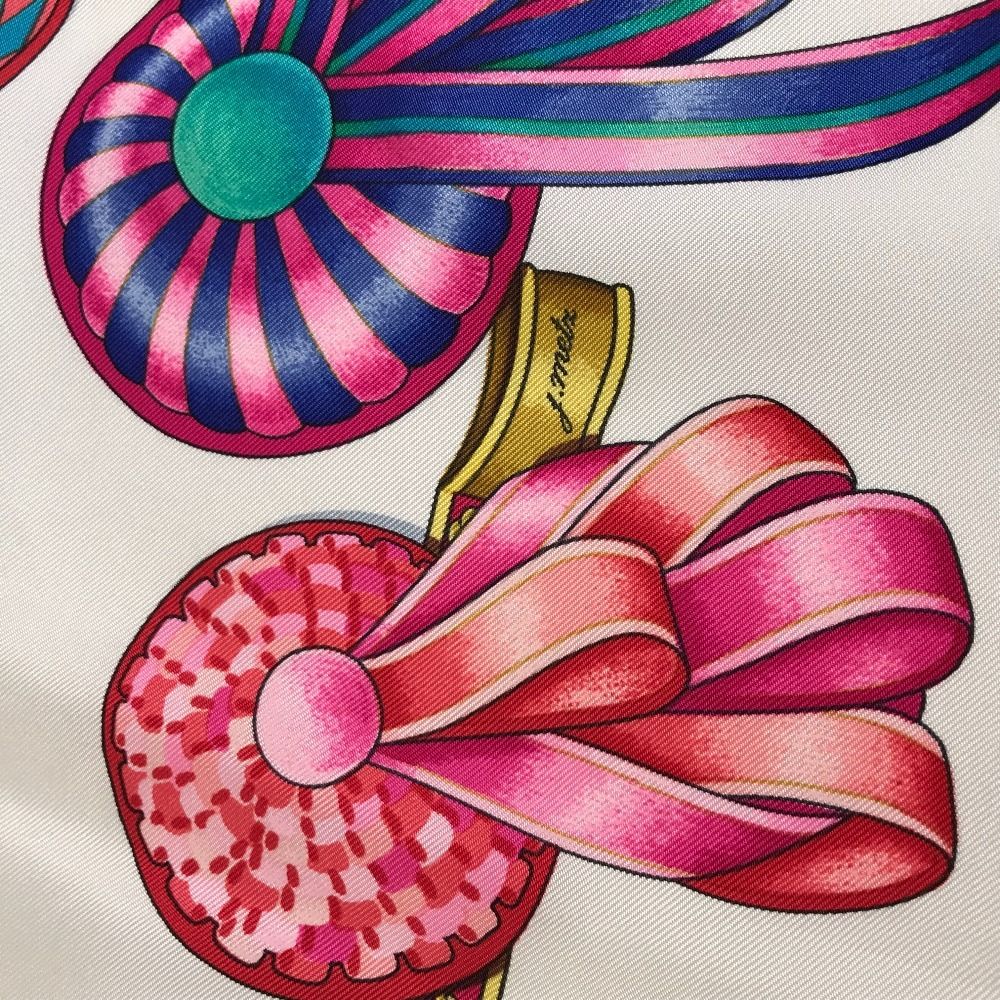 Hermes Scarf Carre 90 Silk White — view 5