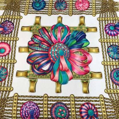Hermes Scarf Carre 90 Silk White — view 7