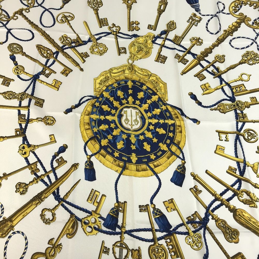 Hermes Scarf Carre 90 Silk Blue — view 2