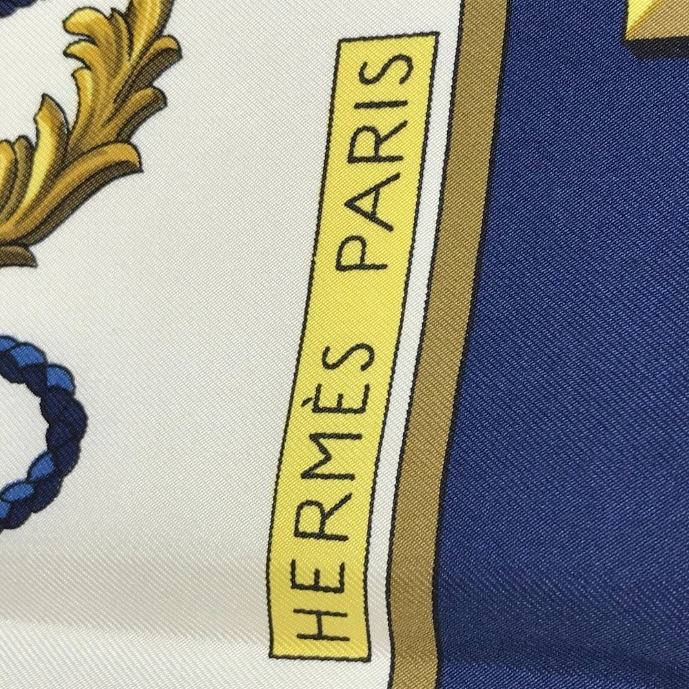 Hermes Scarf Carre 90 Silk Blue — view 3