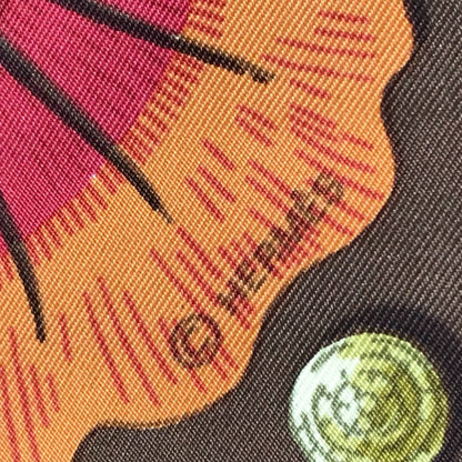 Hermes Scarf Carre 90 Silk Brown — view 4