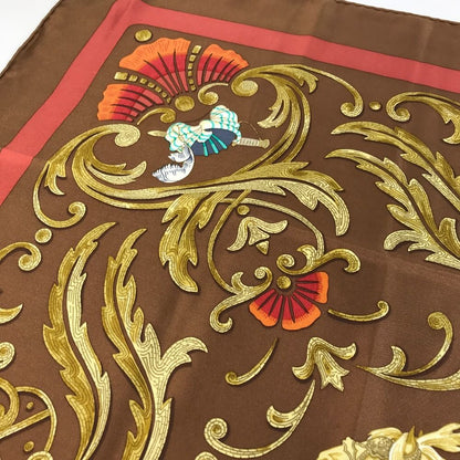 Hermes Scarf Carre 90 Silk Brown — view 7