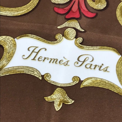 Hermes Scarf Carre 90 Silk Brown — view 3