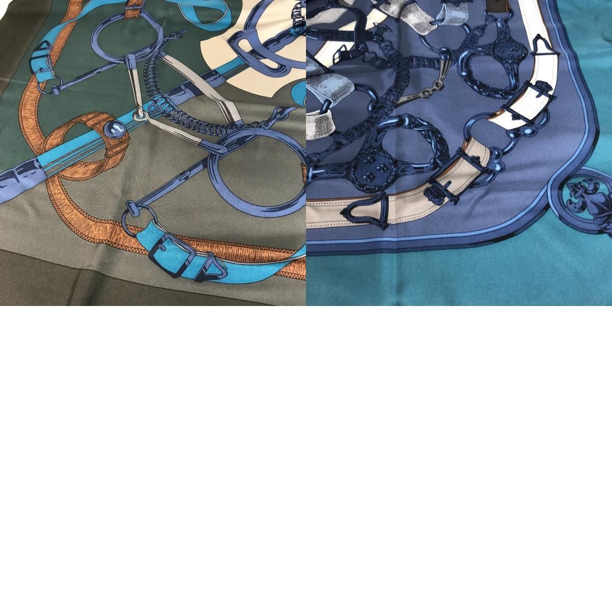 Hermes Scarf Carre 140 Silk Blue — view 9