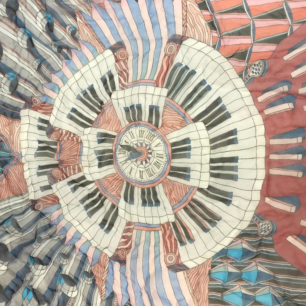 Hermes Scarf Carre 140 Silk Blue — view 8