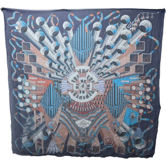 Hermes Scarf Carre 140 Silk Blue