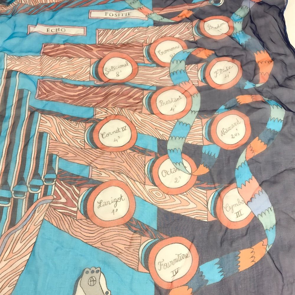 Hermes Scarf Carre 140 Silk Blue — view 5