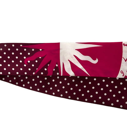 Hermes Scarf Twill Pink White Bordeaux Ribbon Astrologie a Pois — view 4