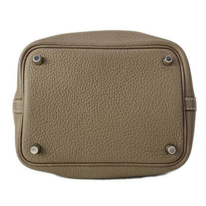 Hermes Handbag Picotin Lock PM Etoupe Silver — view 5
