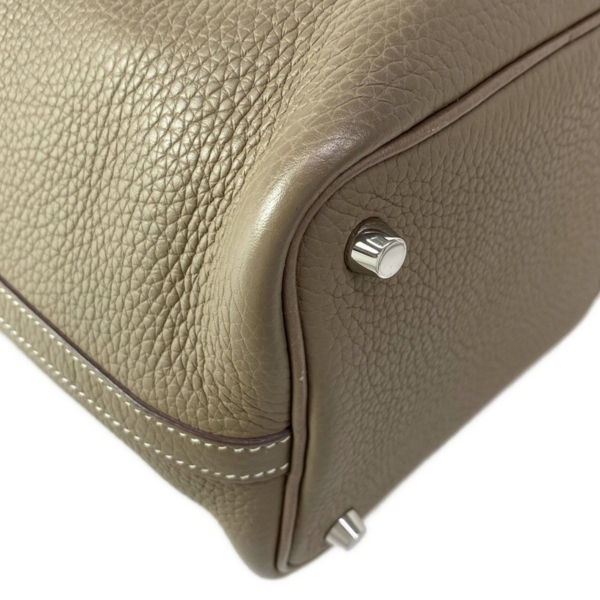 Hermes Handbag Picotin Lock PM Etoupe Silver — view 7
