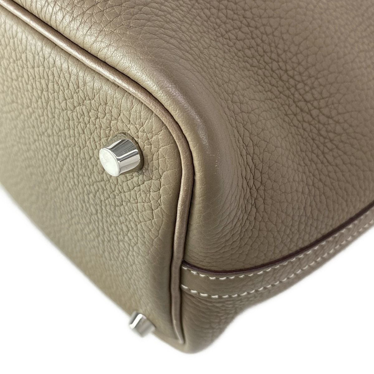 Hermes Handbag Picotin Lock PM Etoupe Silver — view 8