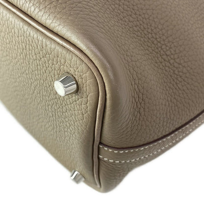 Hermes Handbag Picotin Lock PM Etoupe Silver — view 8