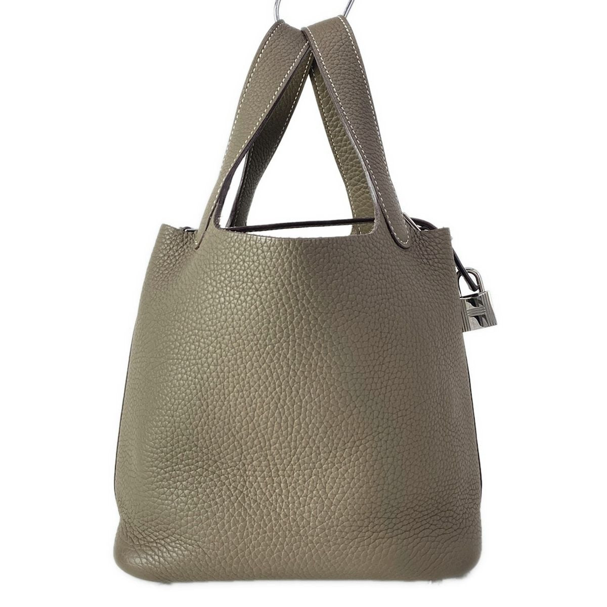 Hermes Handbag Picotin Lock PM Etoupe Silver — view 3