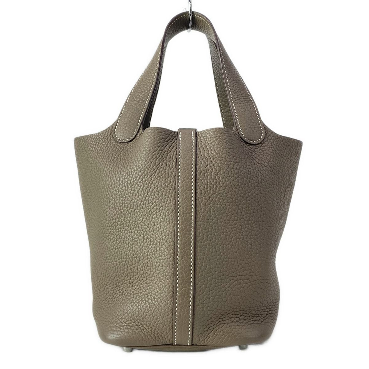 Hermes Handbag Picotin Lock PM Etoupe Silver — view 4