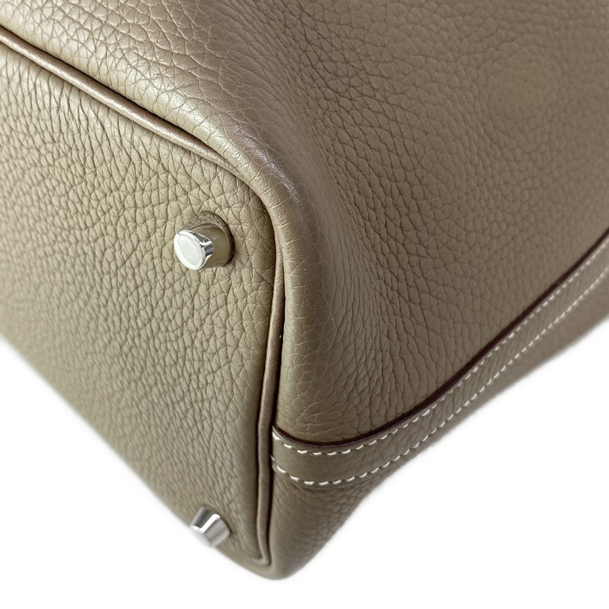 Hermes Handbag Picotin Lock PM Etoupe Silver — view 6