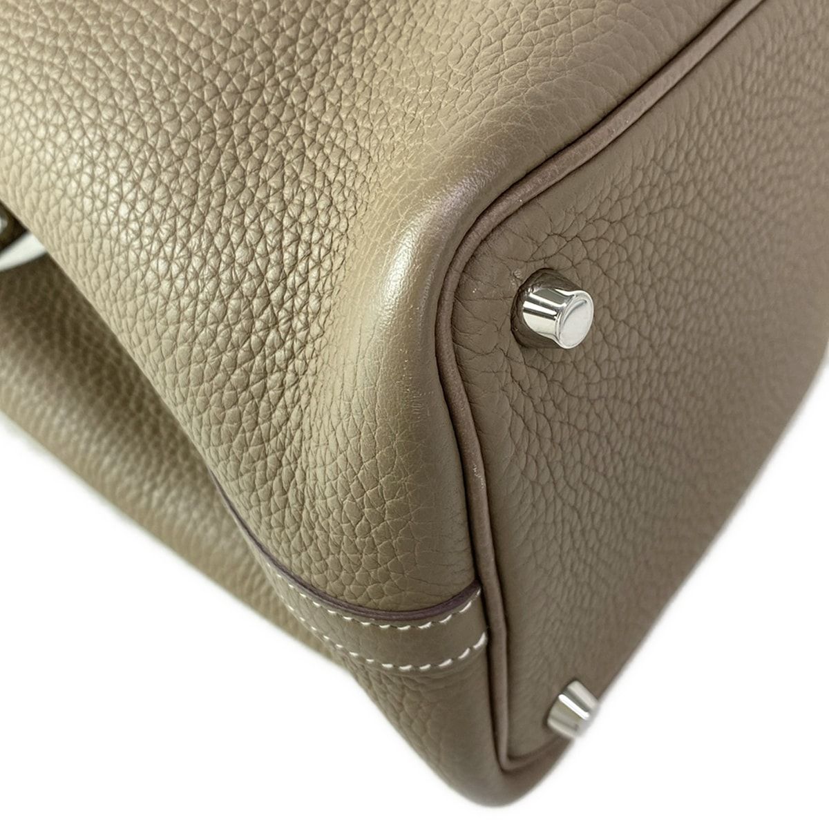 Hermes Handbag Picotin Lock PM Etoupe Silver — view 9