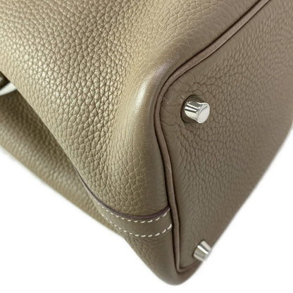 Hermes Handbag Picotin Lock PM Etoupe Silver — view 9