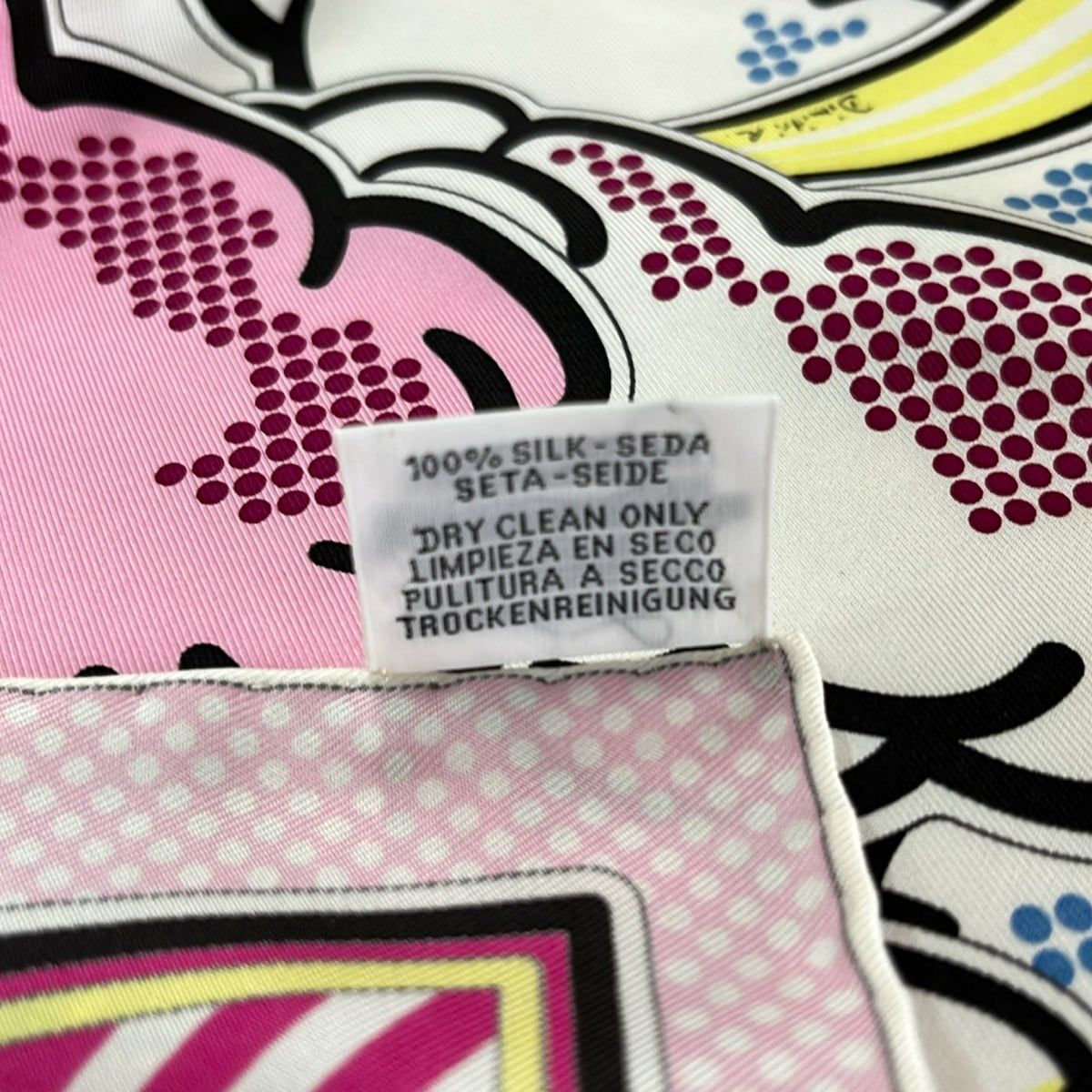 Hermes Scarf Petit Carre 02 Rose Blue Jean Joan Pegase Pop — view 3