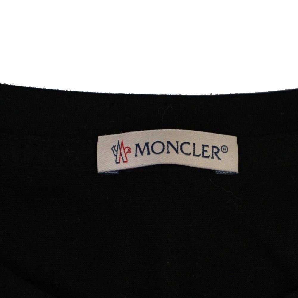 Moncler T-Shirt Short Sleeve Crew Neck Patch M Black — view 3