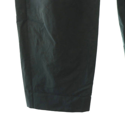 Miu Miu Miu Logo with Belt Cotton Tuck Pants Wide 36 Dark Navy ES — view 4