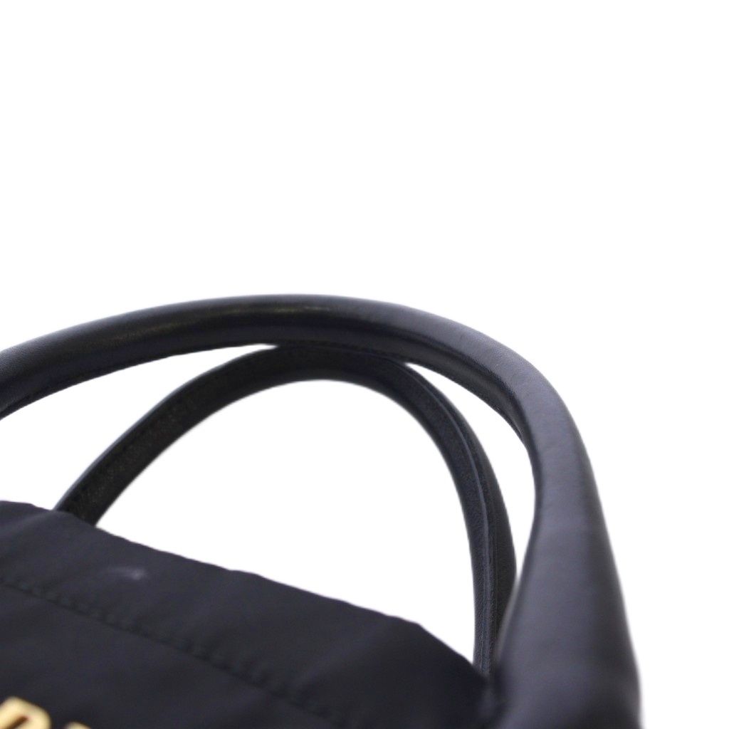 Prada 2-Way Shoulder Bag Nylon Leather Black KH — view 8