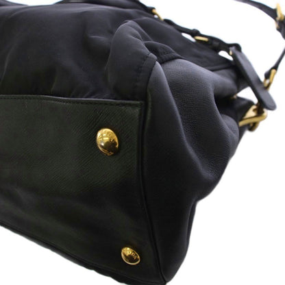 Prada 2-Way Shoulder Bag Nylon Leather Black KH — view 7