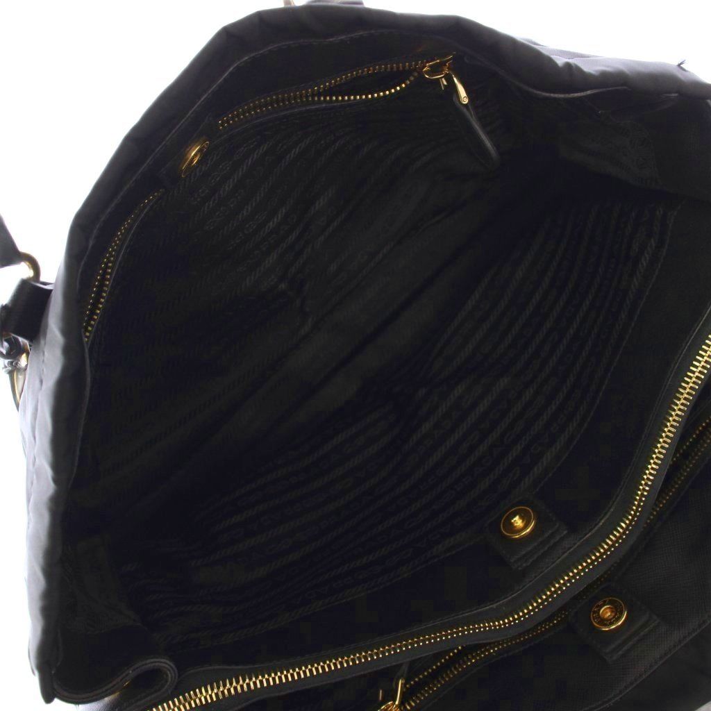 Prada 2-Way Shoulder Bag Nylon Leather Black KH — view 6