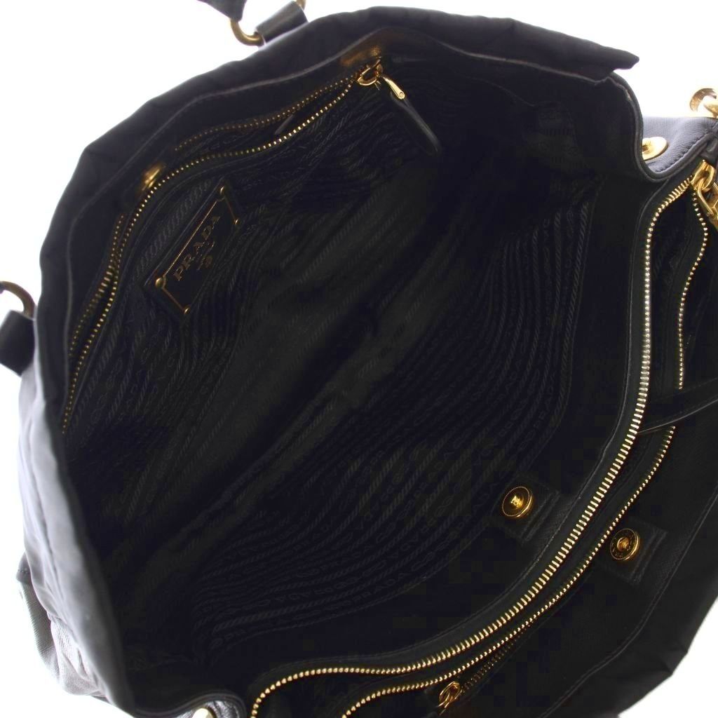 Prada 2-Way Shoulder Bag Nylon Leather Black KH — view 5