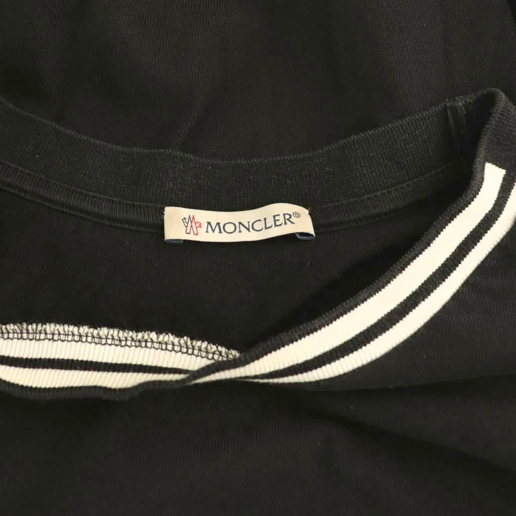 Moncler Maglia T-Shirt Rubber Patch Short Sleeve S Black White ES — view 6