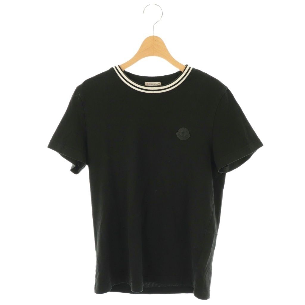 Moncler Maglia T-Shirt Rubber Patch Short Sleeve S Black White ES