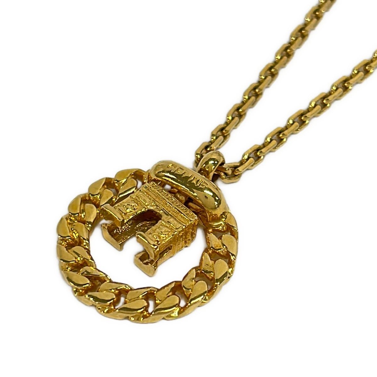 Celine Necklace Gold Triumphal Arch Vintage