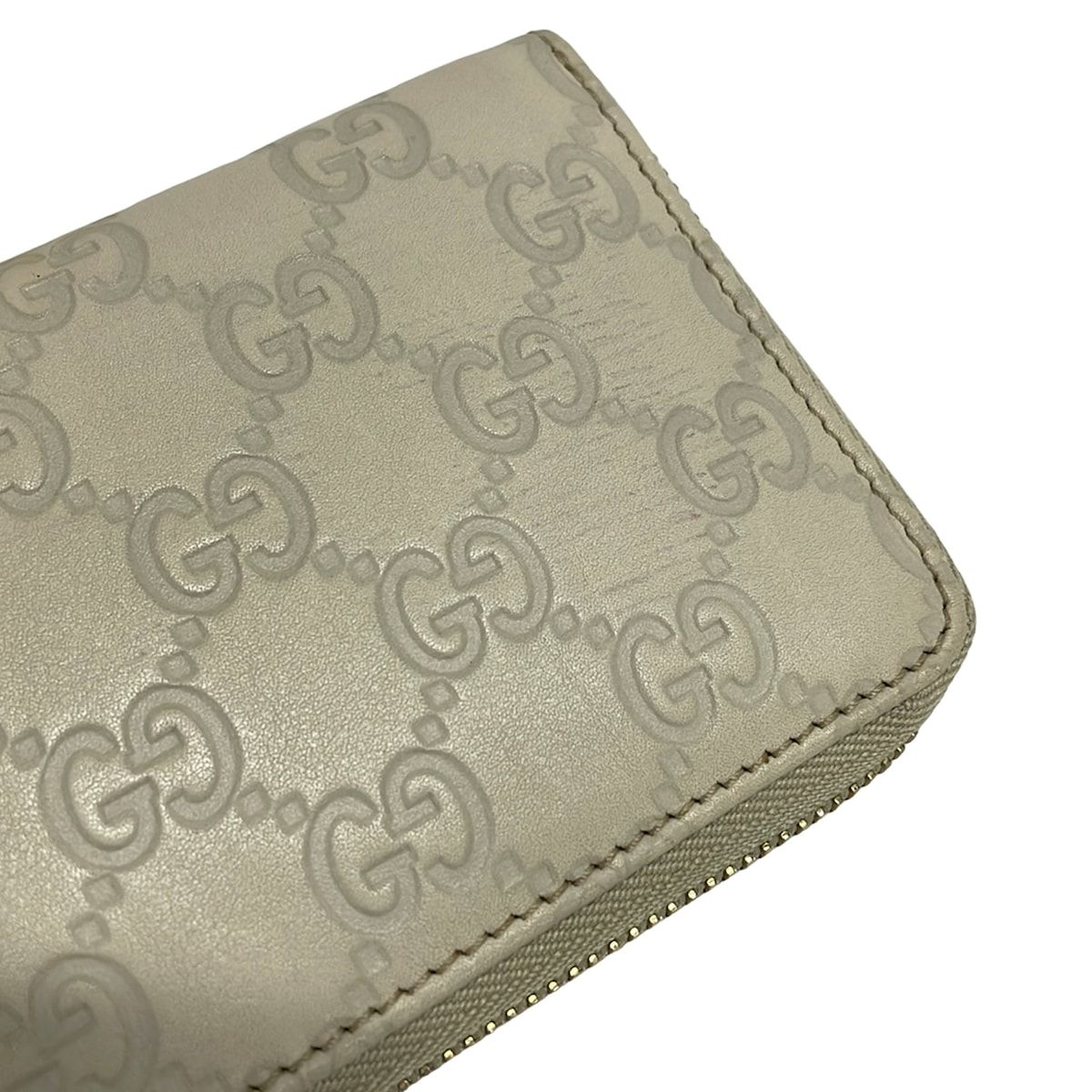 Gucci Wallet Brea Guccissima Line Ivory L-shaped Zipper Leather — view 6