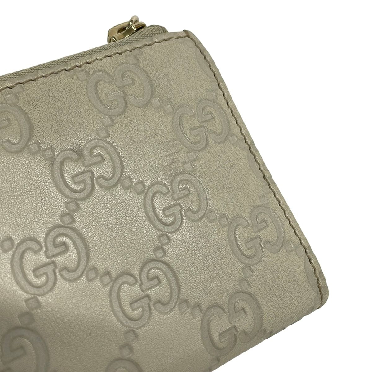 Gucci Wallet Brea Guccissima Line Ivory L-shaped Zipper Leather — view 7