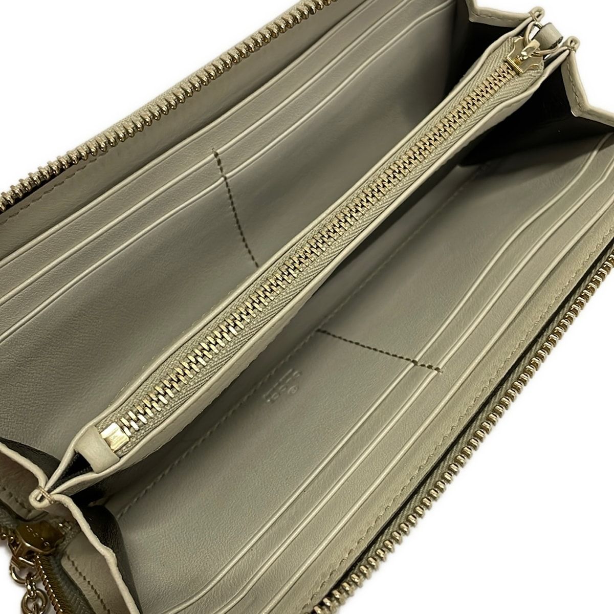 Gucci Wallet Brea Guccissima Line Ivory L-shaped Zipper Leather — view 3