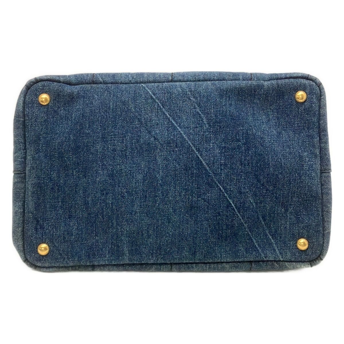 Prada Tote Canapa Dark Navy — view 5