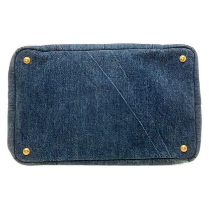 Prada Tote Canapa Dark Navy — view 5