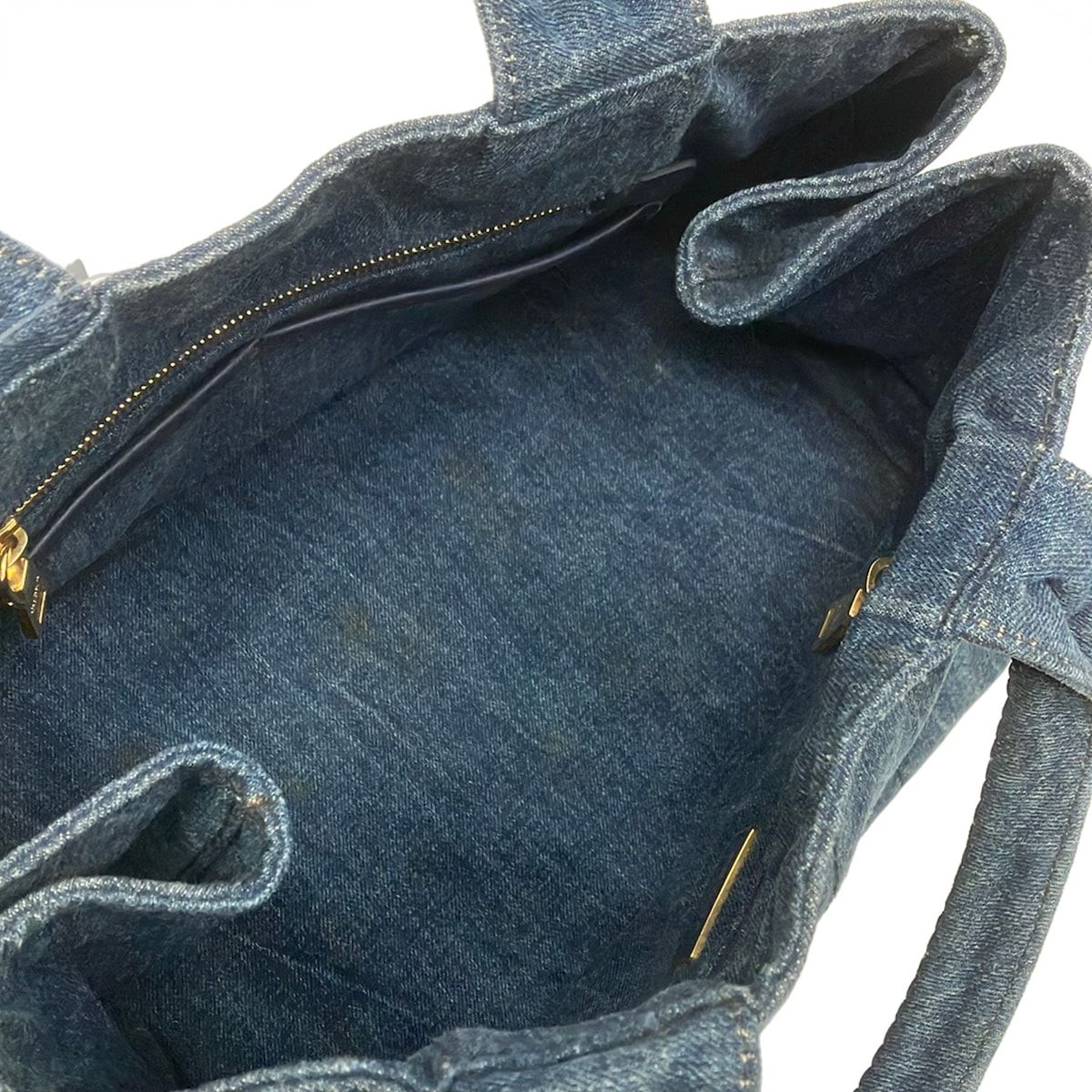 Prada Tote Canapa Dark Navy — view 7