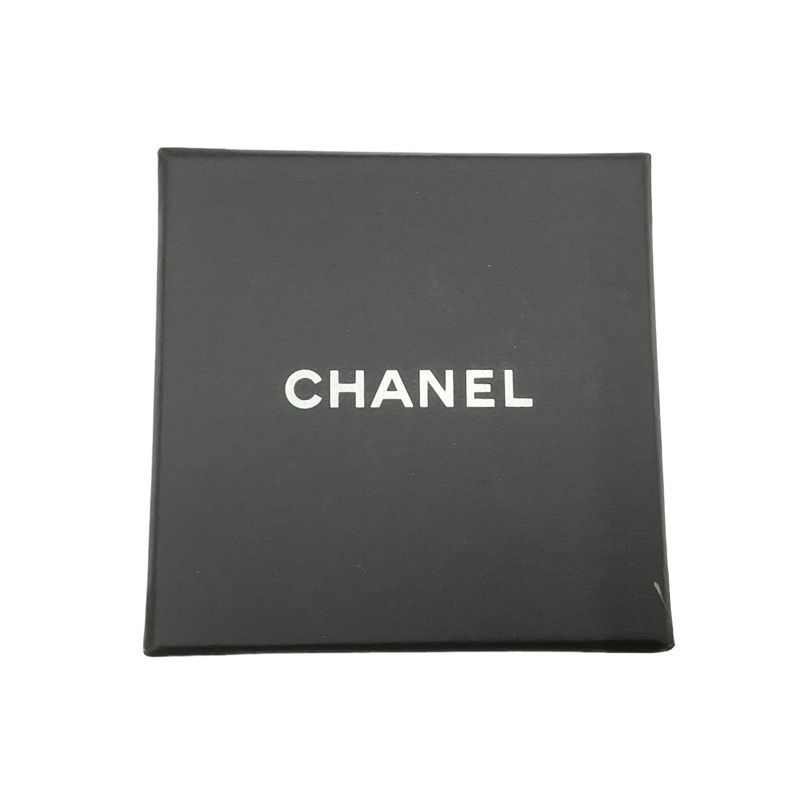 Chanel Ring Gold Black Coco Mark Heart Rhinestone