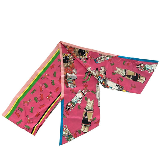 Hermes Scarf Pink Orange Multi
