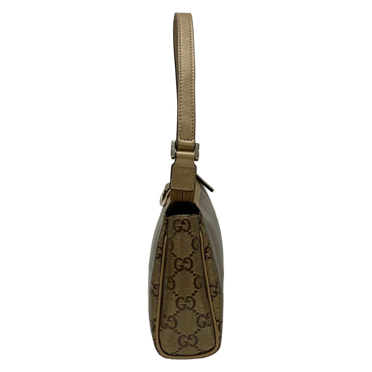Gucci Handbag Abbey Crystal GG Gold Dark Brown Leather — view 4