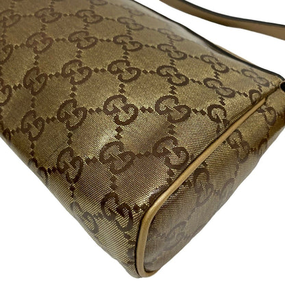 Gucci Handbag Abbey Crystal GG Gold Dark Brown Leather — view 6