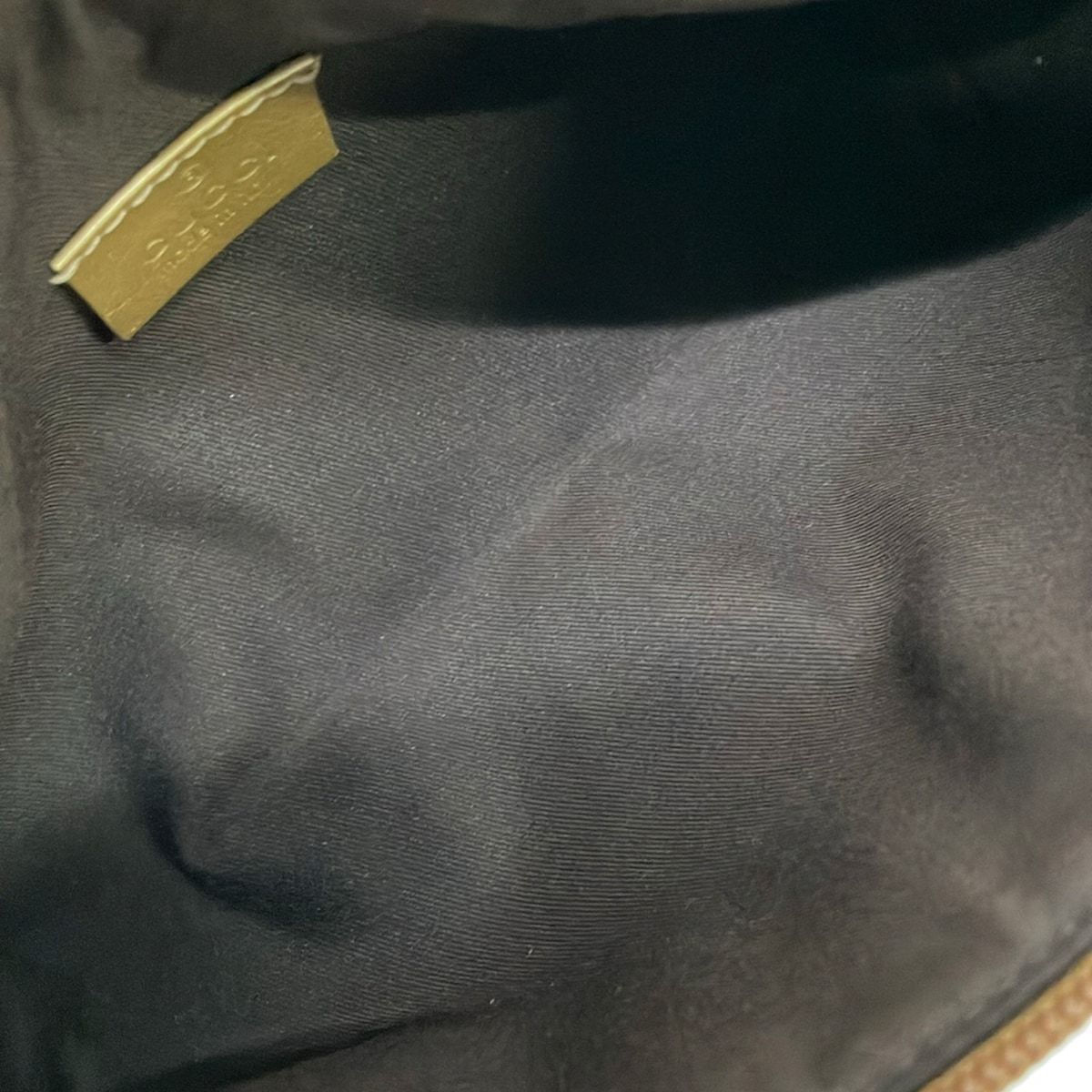 Gucci Handbag Abbey Crystal GG Gold Dark Brown Leather — view 7