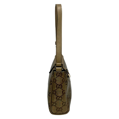 Gucci Handbag Abbey Crystal GG Gold Dark Brown Leather — view 2